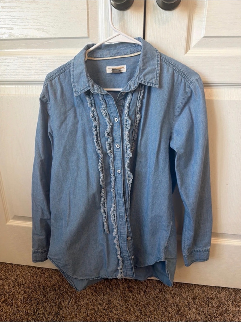 Women’s Anthropology Chambray denim shirt jacket size small